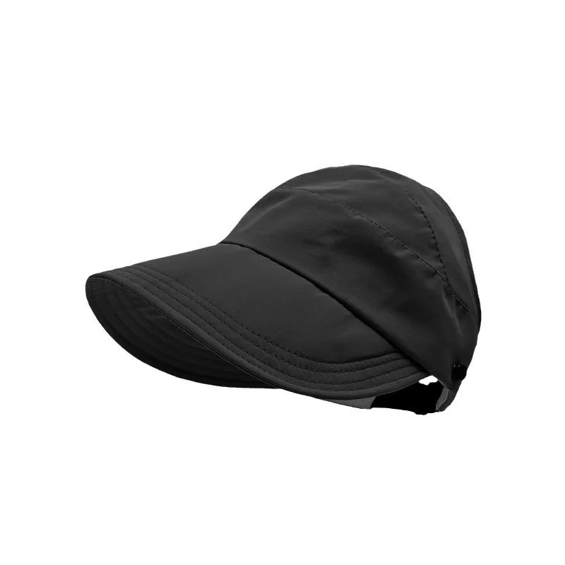 Women’s Quick-Dry Summer Cap – Lightweight Outdoor Visor with Mask Hanger and Sunscreen Protection