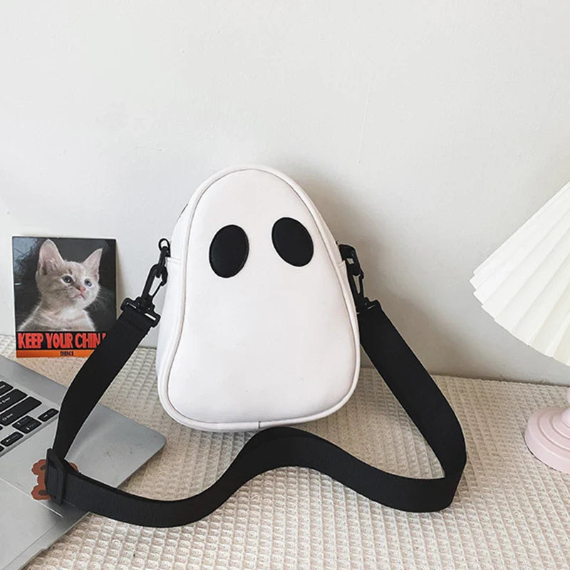 Halloween Ghost Crossbody Bag — Skull Shoulder Bag for Women & Girls, Y2K Punk Hiphop Skeleton Handbag