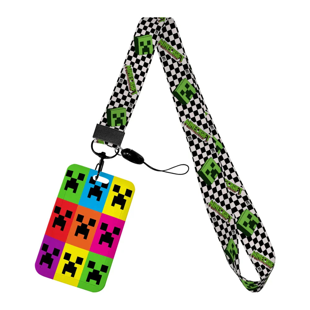 Cartoon Game Name Badge Holder Lanyard – Student ID & Credit Card Strap Gift