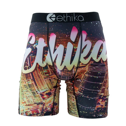 ETHIKA Men’s Sexy Breathable Boxer Shorts Plus Size S-3XL Swimming Underwear Trunks