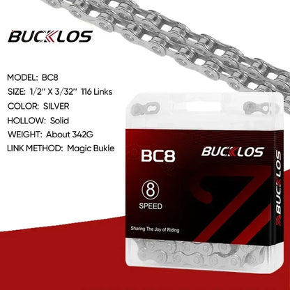 BUCKLOS MTB Bike Chain – 12 & 11 Speed Mountain & Road Bicycle Chain, Compatible with 8-12 Speed Cycling Parts