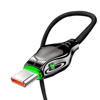 66W Type-C 5A Super Fast Charging Data Cable with Indicator Light - Compatible with iPhone 5-14, Huawei, Xiaomi, Vivo Phones