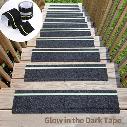 Glow in the Dark Anti-Slip Grip Tape Green Non-Skid Abrasive Adhesive Traction Tape for Stair Safety Treads & Steps