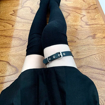 Sexy Elastic Heart Harness Garter Belt – Fashion Goth Bondage Leather Thigh Lingerie for Stockings