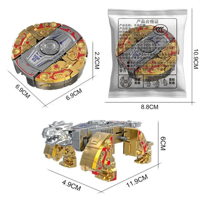 Fingertip Rotating Gyroscope Robot Toy – Decompression Anti-Drop Mechanical Deformation Fidget Toy for Kids Boys Gift