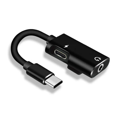 Type-C to 3.5mm Jack Adapter – Audio Splitter for Xiaomi, Huawei, USB-C Headphone Cable & Charger AUX Adapter