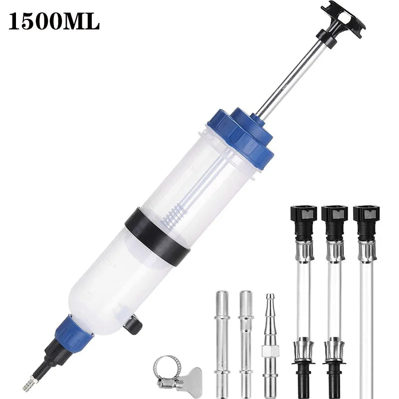Car Oil & Brake Fluid Extractor – Manual Syringe Pump for Oil Change, Vacuum Suction, Fuel Transfer Hand Pump