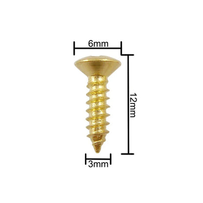 Electric Guitar Bass Pickguard Screws - 3x12mm Protective Plate Rear Cover Screws with Storage Box
