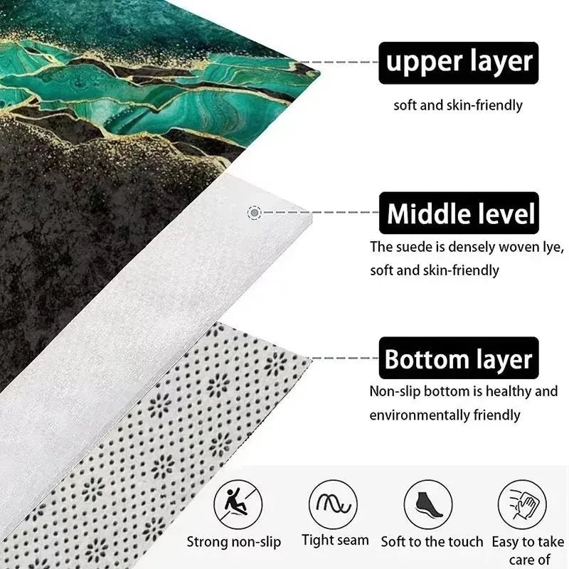 Modern Abstract Curve Rug - Non-Slip Geometric Area Carpet for Living Room and Bedroom