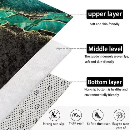 Modern Abstract Curve Rug - Non-Slip Geometric Area Carpet for Living Room and Bedroom