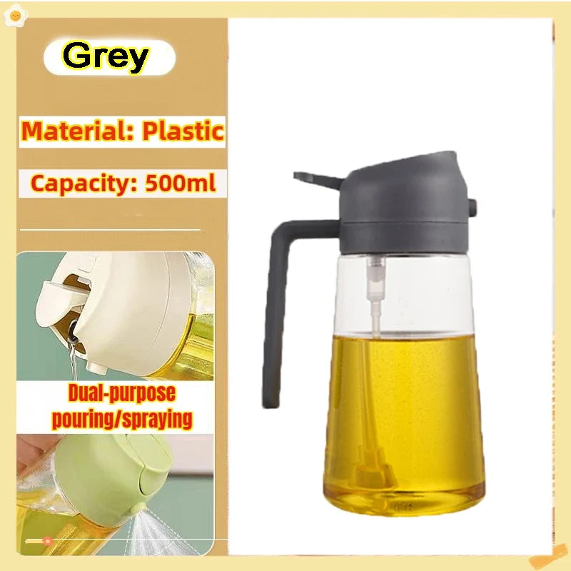 Oil Spray Bottle - 200/300/500ml Cooking Olive Oil Sprayer for BBQ Baking Vinegar & Kitchen Use