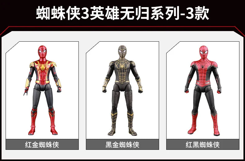 ZD Toys Spider-Man No Way Home 1/10 Action Figure – Peter Parker Gold Black Red Marvel Legends Collectible Toy