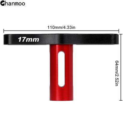 Universal 17mm Hex Nut Sleeve Wrench — Metal Coupler Tool Kit for 1/8 RC Car, Truck, Monster Truck X-Maxx & SUMMIT Parts