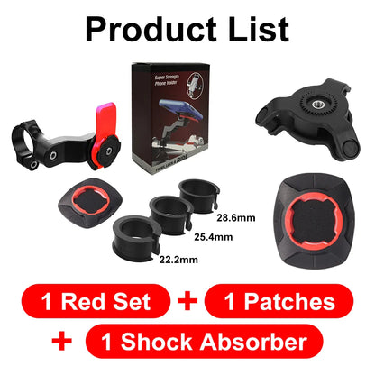 QUAD-LOCK Motorcycle & Bike Phone Holder — 360° Rotatable Navigation Stand with Secure Mount Bracket