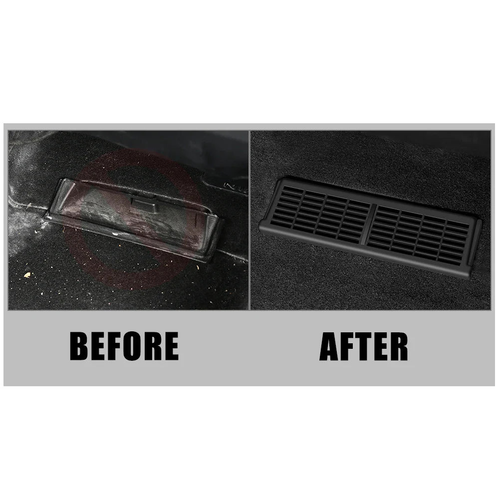 Tesla Model Y Air Outlet Covers - 2pcs Under Seat Vent Dustproof Protection Covers for Car Decoration