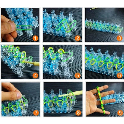 Loom Rubber Bands Bracelet Kit – DIY Woven Lacing & Knitting Craft Toy Gift for Kids