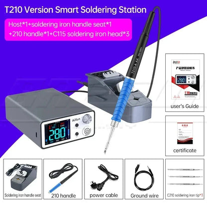 AIXUN T3A/T3B Intelligent Soldering Station – Rework Station for PCB & BGA Soldering with T115/T210/T245/T12 Tools