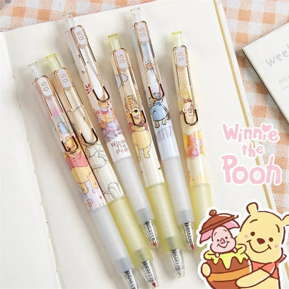 Anime Winnie the Pooh Gel Pen – 0.5mm Black Ink, Kawaii Student Stationery & Kids Gift