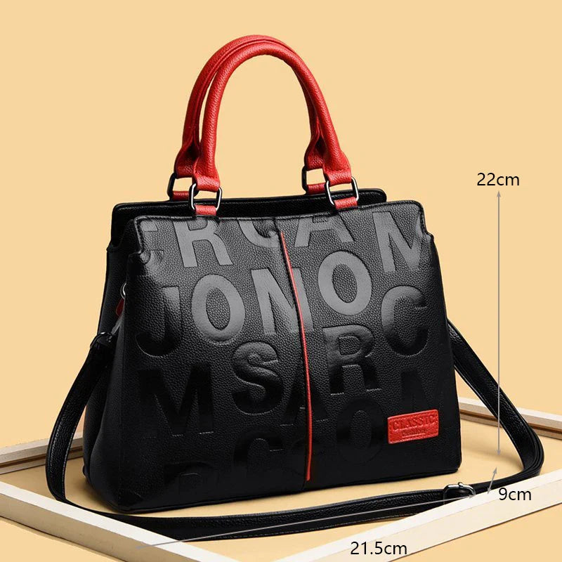 PU Leather Casual Crossbody Bag for Women - Luxury Designer Tote Handbag, Large Capacity Travel Shoulder Sac