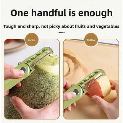 Portable Mini Stainless Steel Fruit Knife - Folding Peeler & Paring Knife for Kitchen and Household Use