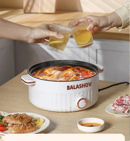 Electric Multi-Cooker Hot Pot – Double Layer Soup & Frying Cooker for Dormitory/Home with EU/US Plug