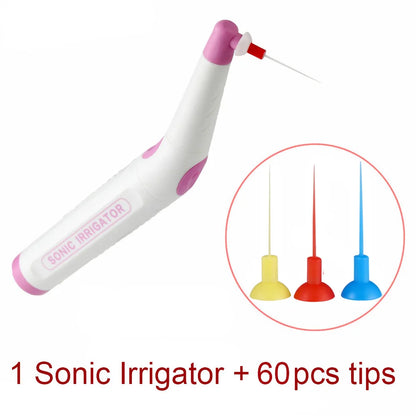 60 PCS Dental Endo Cleaning Tips – Sonic Irrigator Tools for Root Canal & Endodontic Treatment, Dentistry Instrument Set