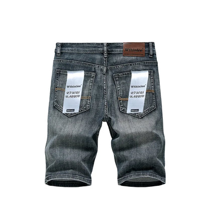 Men’s Slim Fit Stretch Denim Shorts – Classic Summer Business Casual Fashion Shorts