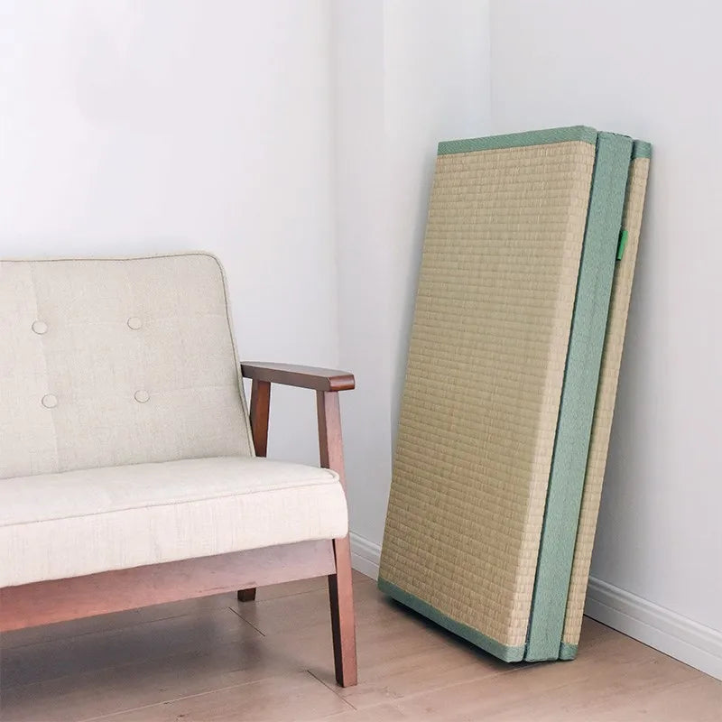 Japan Style Foldable Sleeping Mattress - Tatami Straw Mat for Home Decor & Yoga, Traditional Straw Mattress