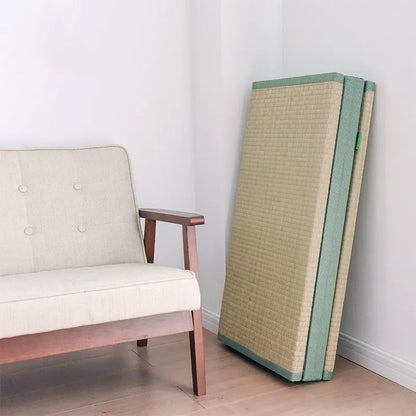 Japan Style Foldable Sleeping Mattress - Tatami Straw Mat for Home Decor & Yoga, Traditional Straw Mattress