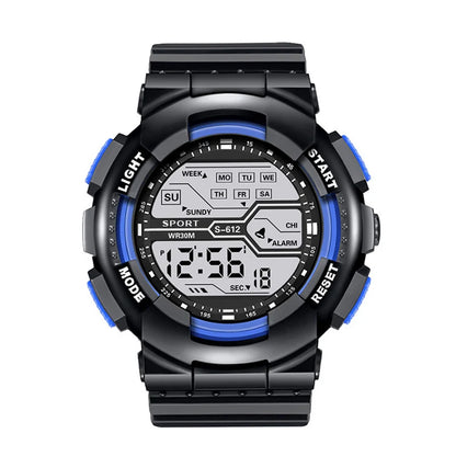 Men's Outdoor Sports Watch – Waterproof LED Military Digital Wristwatch with Luminous Large Screen