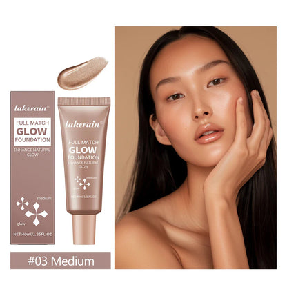Glow Foundation Illuminator – Lightweight Glotion for Natural Radiance, Moisturizing Multi-Purpose Glow Enhancer & Highlighter