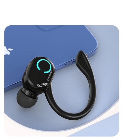 VAORLO Bluetooth 5.2 Ear-Hook Headphones – Mini HIFI Bass Wireless Earphones with Mic for Sports & Gaming