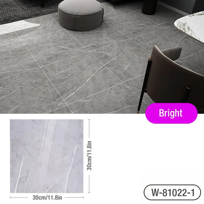 Marble Floor Tile Stickers - Waterproof Self-Adhesive PVC Home Decor