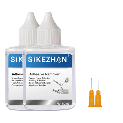 SiKEZHAN 50ml Phone Screen Adhesive Remover - LCD Frame & Back Cover Glue Cleaner with Precision Injector Needle