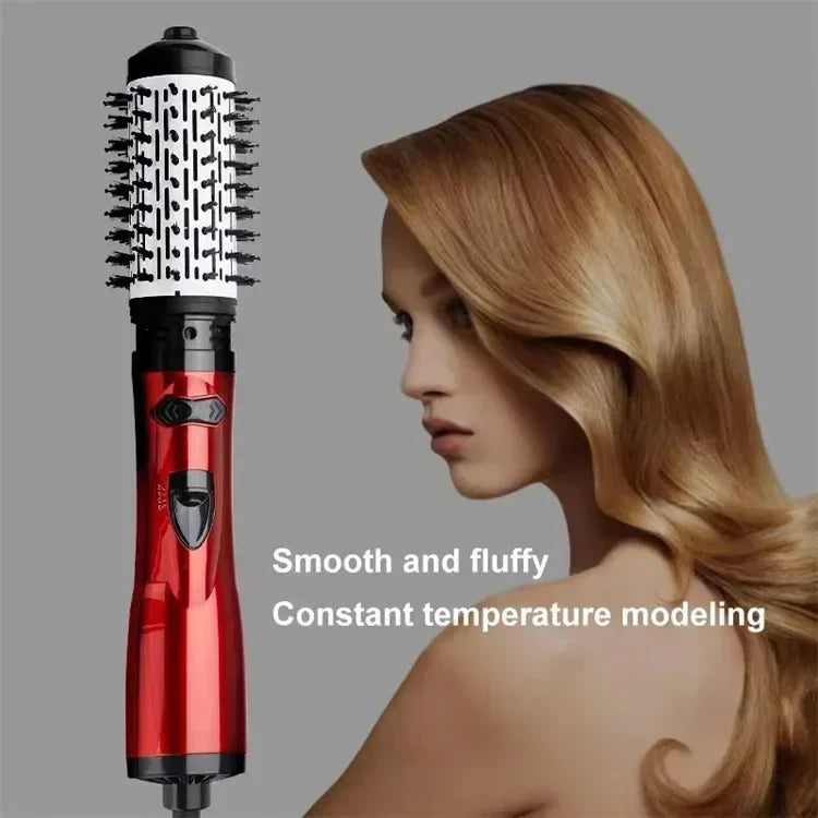 3-in-1 Rotating Hair Dryer & Straightener Brush – Hot Air Comb with Negative Ion Hair Styler
