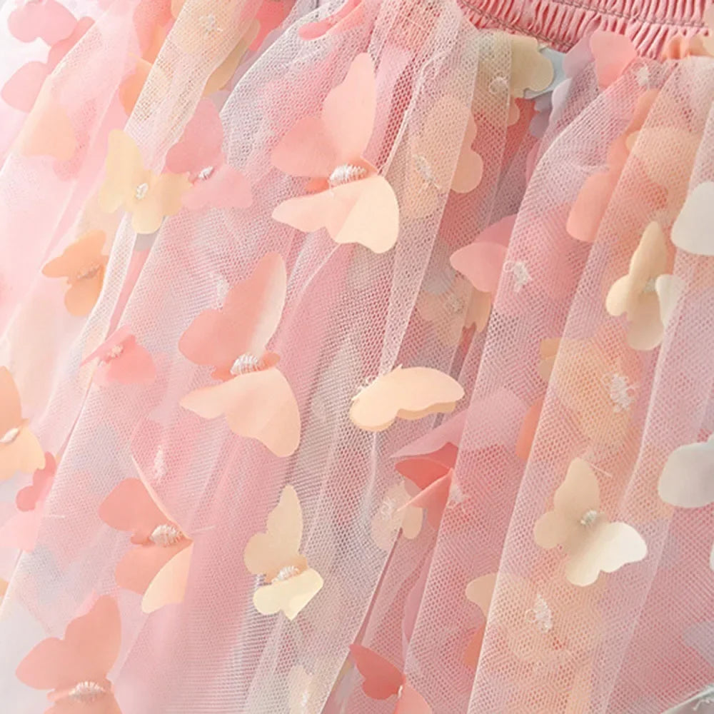 Baby Girl Princess Dress - Summer Halter Butterfly Back Birthday Party Outfit