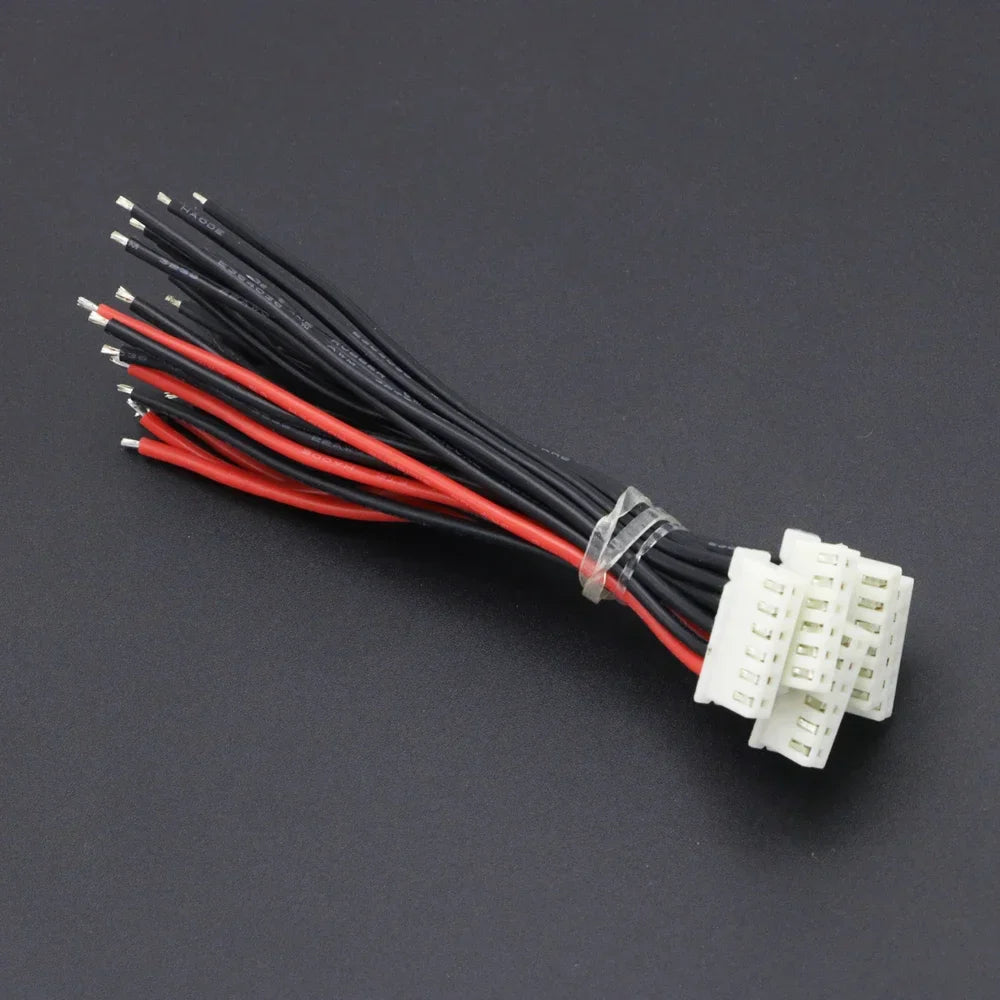 10pcs Lipo Battery Balance Charger Cables – 1S to 8S, IMAX B6 Connector, 30/20/15/10cm Single Head Wire