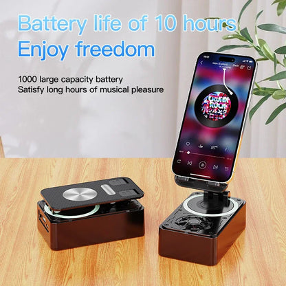 3-in-1 Phone Stand - Bluetooth Speaker, Power Bank & Rotating Foldable Holder for Phones and Tablets