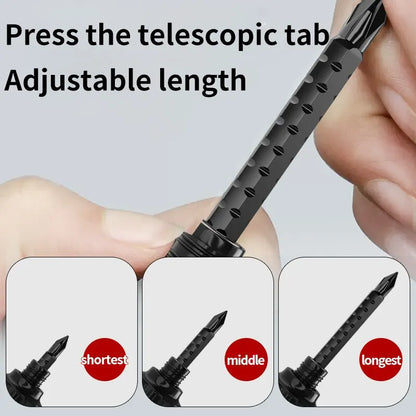 13-in-1 Ratchet Screwdriver Set with Short Handle - Cross Groove Drill, Telescopic Dual Purpose, Chrome Vanadium Steel Repair Tools