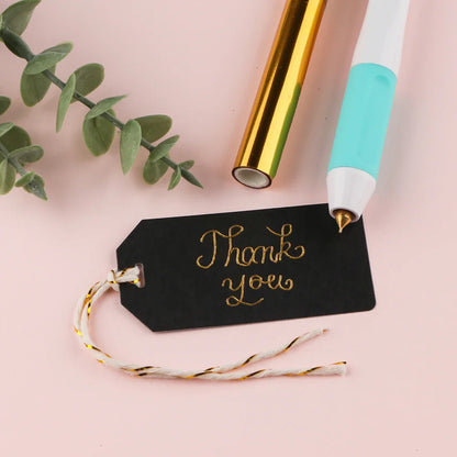 USB Hot Foil Pen Set – 0.8mm Heat-Active Gold Foil Pen for Paper, Leather, DIY Scrapbooking & Cards