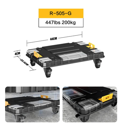 AIRAJ Stackable Modular Toolbox Set — Portable Combo ToolBox with Wheels for Space-Saving Storage & Easy Mobility