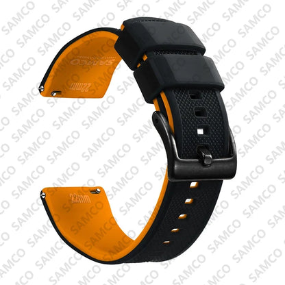 Premium Silicone Watch Band - Quick Release Rubber Replacement Strap for 18mm 20mm 22mm Watches