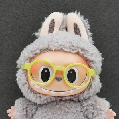 17cm Mini Plush Doll Clothes – Kpop EXO Labubu Idol Outfit with Glasses & Sunglasses Accessories Gift