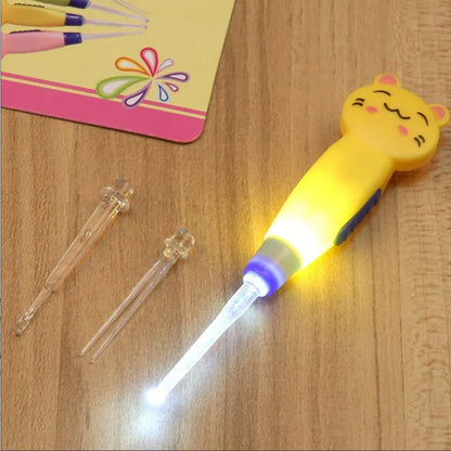 LED Baby Ear Cleaner Tool – Safe Ear Wax Remover Curette with Flashlight for Hygiene Ear Cleaning Care Kit