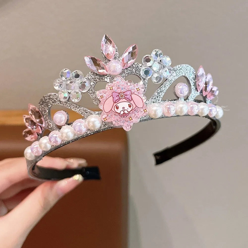Kawaii Anime Frozen Sanrio Princess Crown - Elsa Headdress Jewelry for Girls & Baby - Party Decoration & Gift Accessory