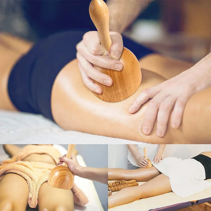 Wooden Lymphatic Drainage & Anti-Cellulite Massage Tools – Gua Sha for Body Shaping & Sore Muscle Relief