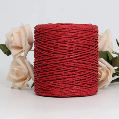 Raffia Straw Yarn - 100g Handmade Crochet Material for Summer Hats, Bags & DIY Handcraft Projects