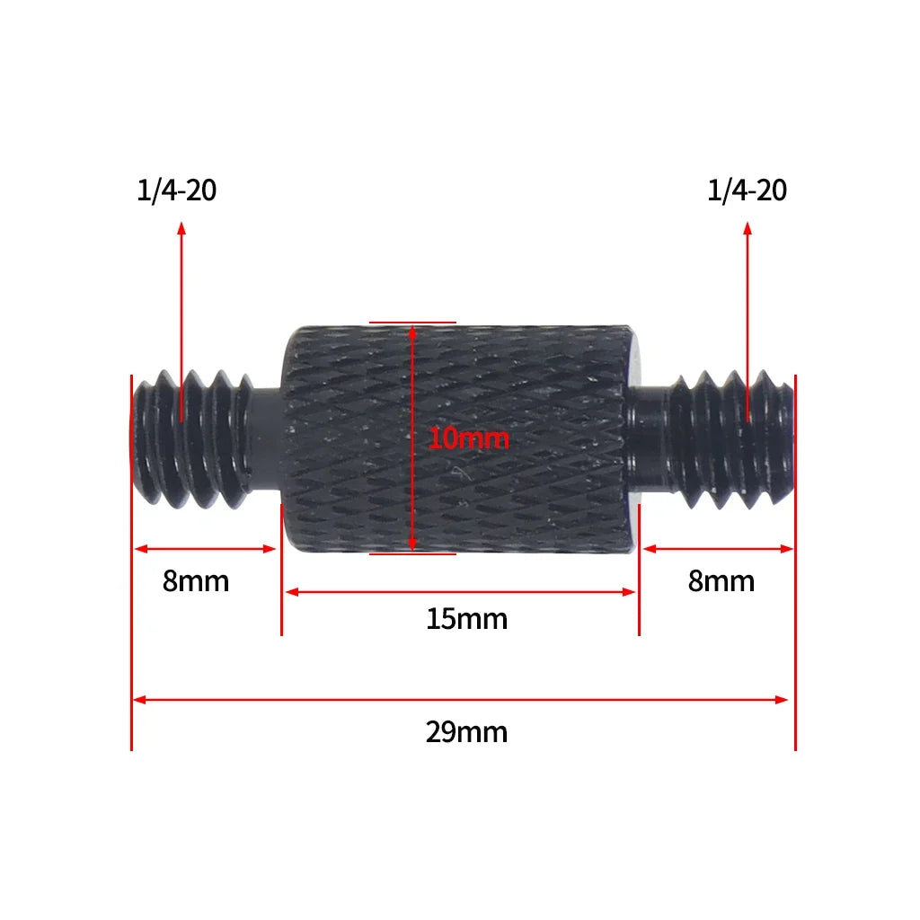 Reinforced Camera Screw Adapter - 1/4 to 3/8 Inch Male Female Thread Converter for Tripod Monopod Ball Head Light Bike Mount