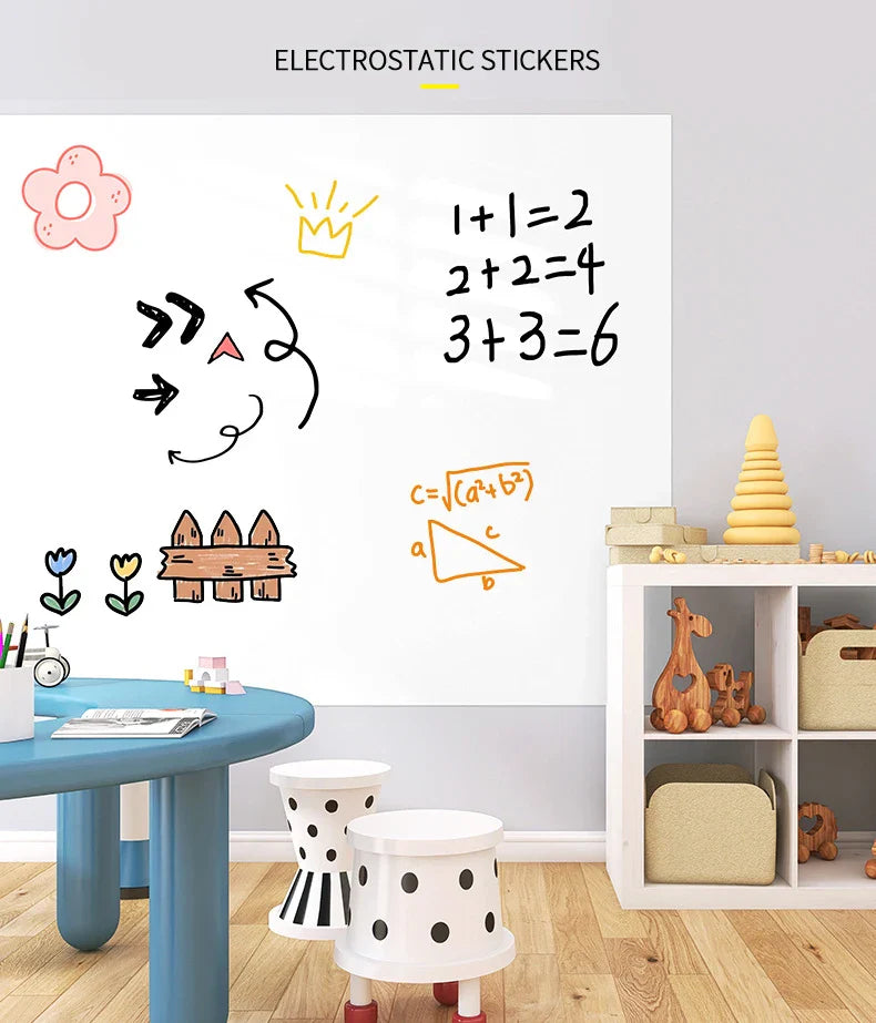 45CM Reusable Whiteboard – Static Adhesive Dry-Erase Board, Easy to Apply & Remove Without Wall Damage