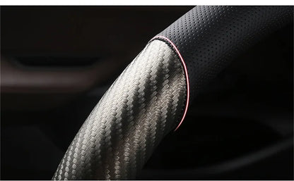 Fashion Universal Car Steering Wheel Cover — Breathable, Anti-Slip, 37-38cm Car Accessory